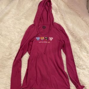 Life is good women’s hoodie size medium